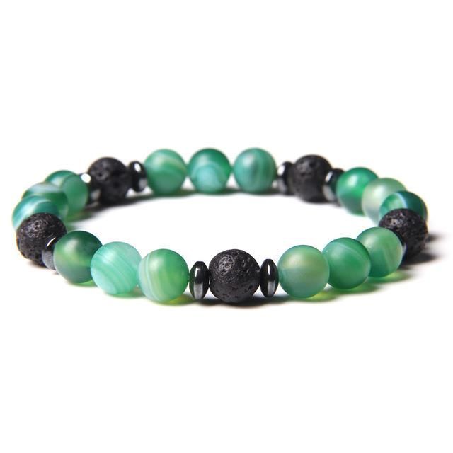 Natural 8mm Gorgeous Semi-Gem Healing Crystal Stretch Beaded Bracelet for Both Men and Women
