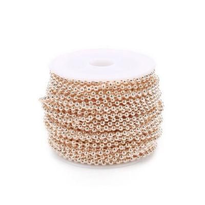 Colorful 2.4mm Rose Gold Round Beaded Ball Chain for Jewelry DIY