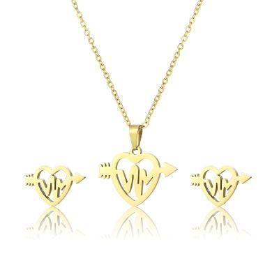 Manufacturer Customized Gold Fashion Love Jewelry Set High Quality Matte 14K 18K Jewelry Set Simple 2022 Women&prime;s Jewelry Set
