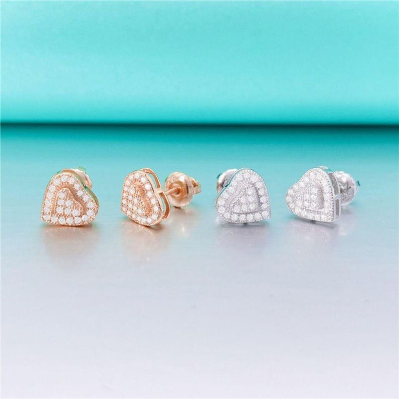 Popular Hotsale Lowest Price 925 Sterling Silver Jewelry Def Moissanite Vvs Stud Earrings