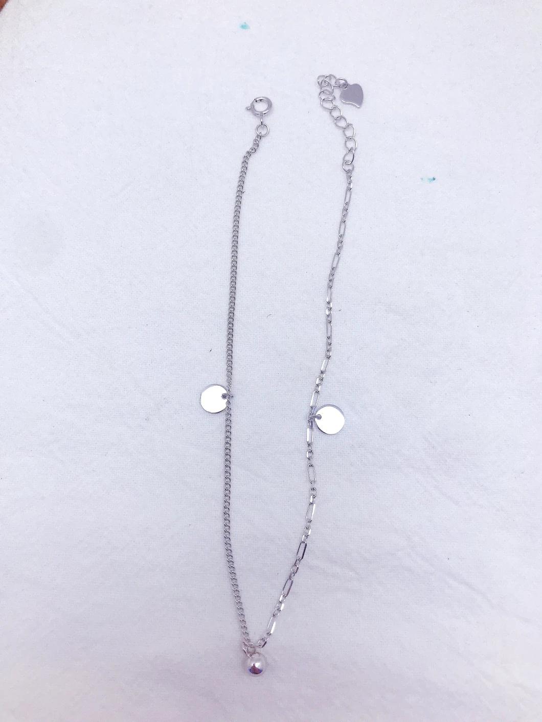 OEM Custom 925 Silver Fashion Jewelry Plain Plate Anklets