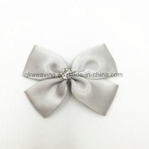 Custom Satin Ribbon Bow Hair Bows Bowknot with Rhinestone Doll Bowknot