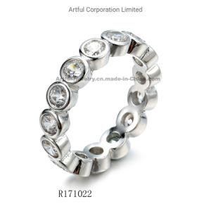 New Fashion Design Bezel Silver Ring