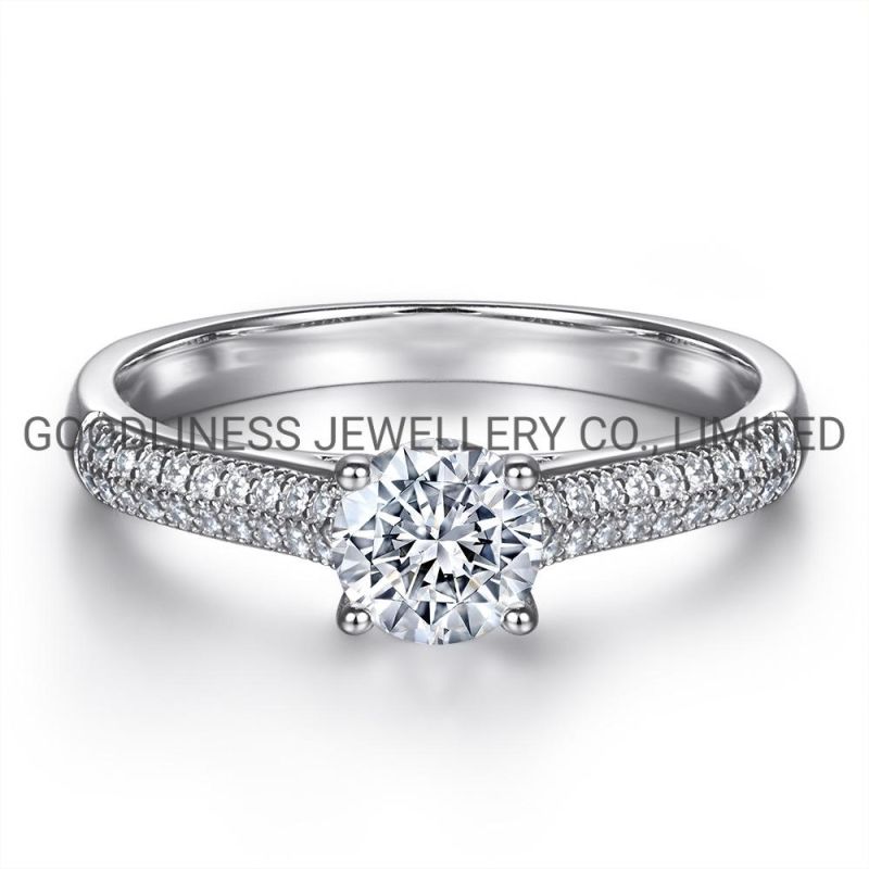 Gold Filled Plated Jewelry Zircon 925 Sterling Silver Women Rings
