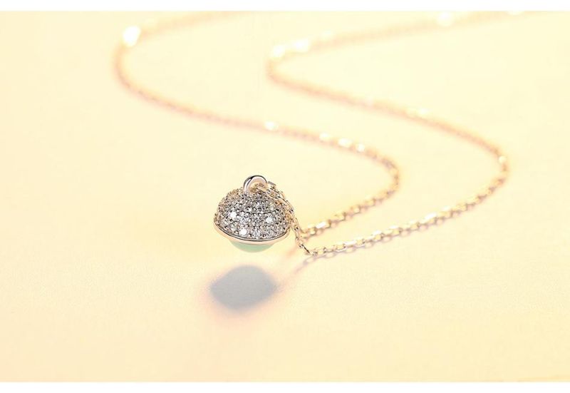 Fashion Jewelry 925 Sterling Silver Emerald Pine Cone Pendant in Necklace