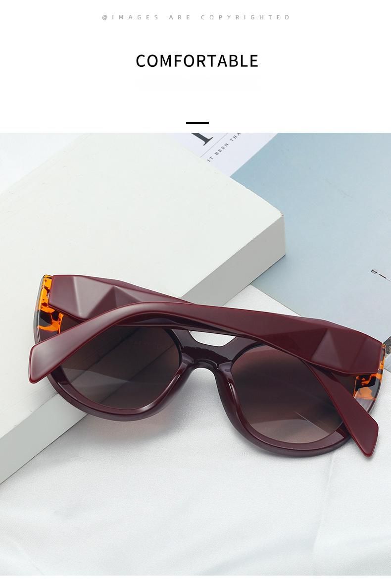 Fashion Double Colors Cateye and Oval Thick Custom Logo Ready to Ship Women Vintage PC Sunglasses