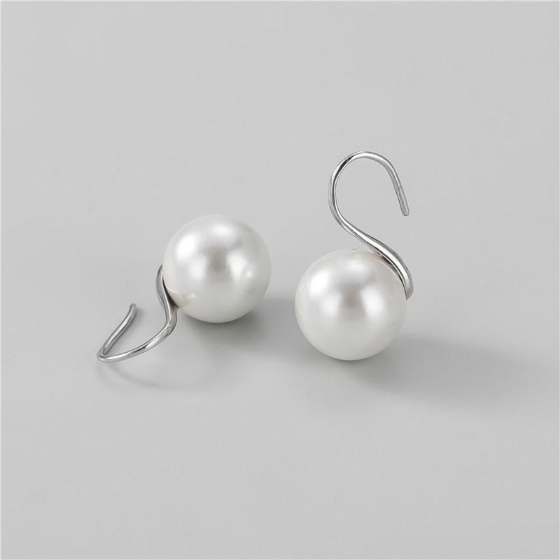 Ins Best Sell Luxury Good Design High Heeled Shoes Shape 925 Sterling Silver Hook Earring with Freshwater Pearls Hook Fashion Bijoux Jewelry