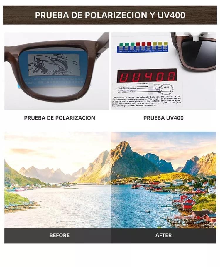 New Free Sample Wooden Bamboo Designer Premium Quality Vintage Classic Polarized Sunglass