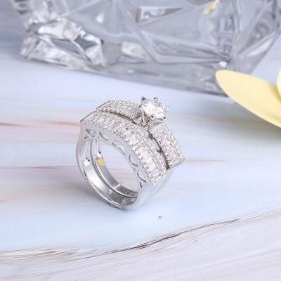 Hip Hop Fashion Accessories Fashion Jewelry 925 Silver Cubic Zirconia Moissanite Jewellery Factory Wholesale Ring