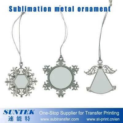 Blank Metal Christmas Pendants for Sublimation Printing
