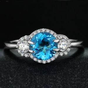 Solid Silver Jewelry Royal Gorgeous London Blue Ring
