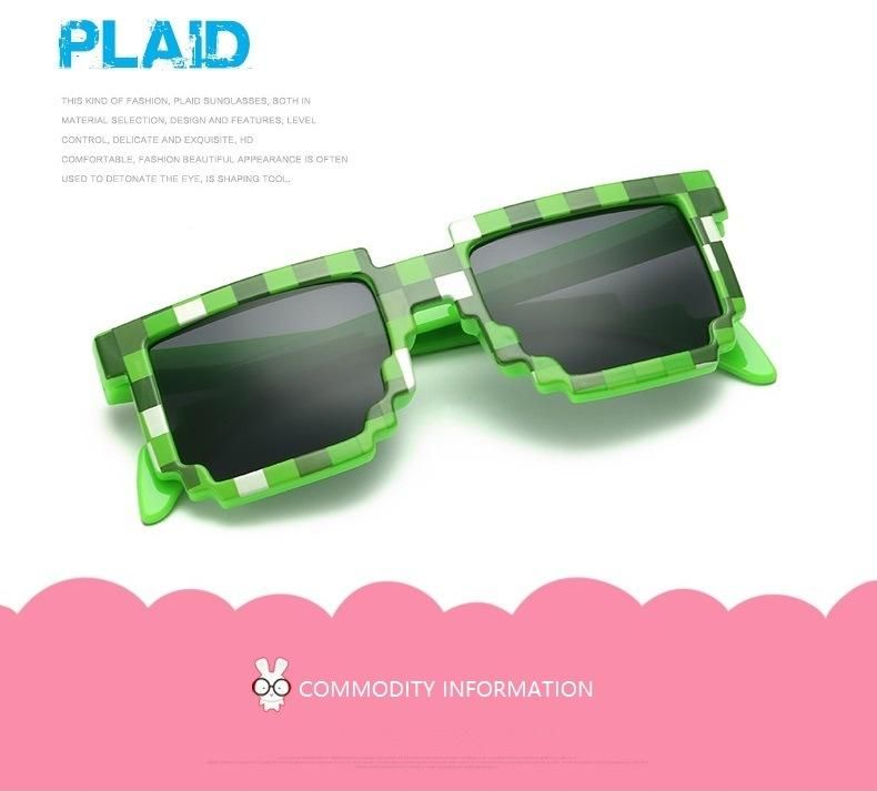 2021 New Mosaic Super Cute Rainbow Lattice Children′ S Sunglasses