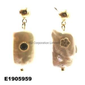 18K Gold Plated/Pearl Earrings/Factory Earrings/Fashion Jewelry