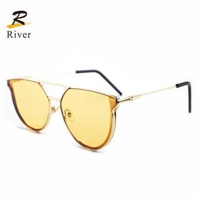 Hot Selling Custom Logo Ready Fashion Metal Frame Women Sunglasses