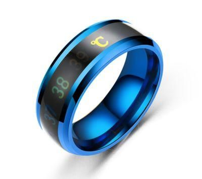 Smart Temperature Ring Stainless Steel Ring Titanium Steel Hot Style