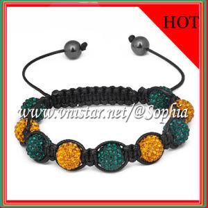 Green and Yellow Crystal Beads Bracelet