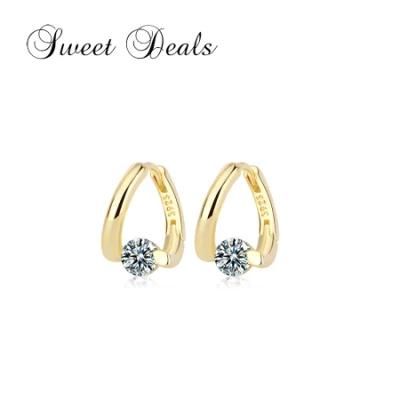 Fashion Flash Diamond Temperament Short Earrings