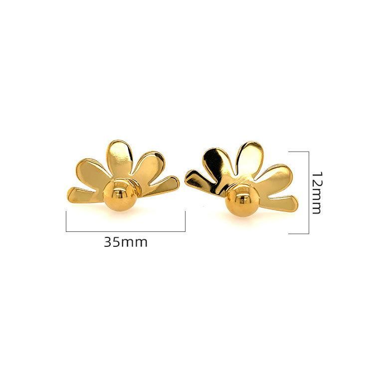 Daisy Flower Stud Summer Gold Earrings for Women