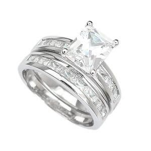 925 Silver 2 Set Rings Weight 7.1g (210127)