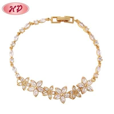 2020 China Ruby Zircon 18K Gold Jewelry Bracelet Women