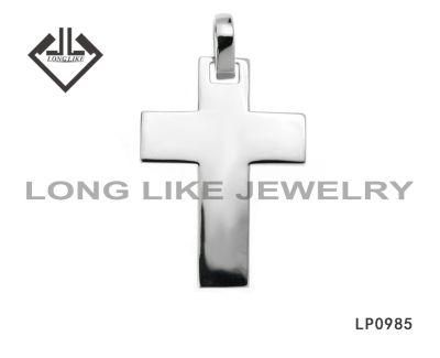 New Arrival 925 Sterling Silver Plain Cross Pendant