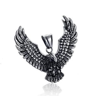 Factory Customized Stainless Steel Necklace Personality Flying Eagle Wings Pendant