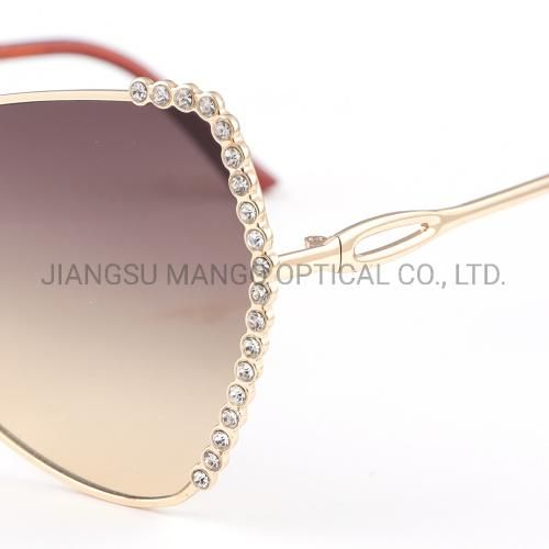 Colorful Lens with Diamonds Frame Women Sunglasses