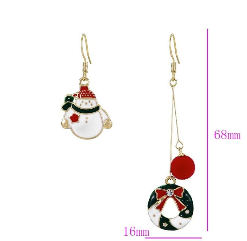 New Arrival Snowman Rhinestone Women′ S Drop Earring Drop Jewelry