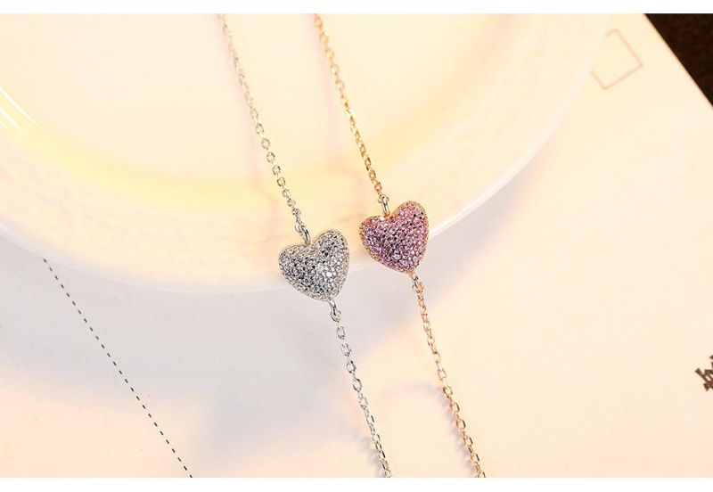 High Quality New Fashion Jewelry Gems Shinning Heart Bracelet