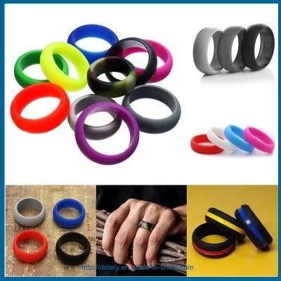 Silicone Outdoor Ring Band Rubber Wedding Bands for Women Men