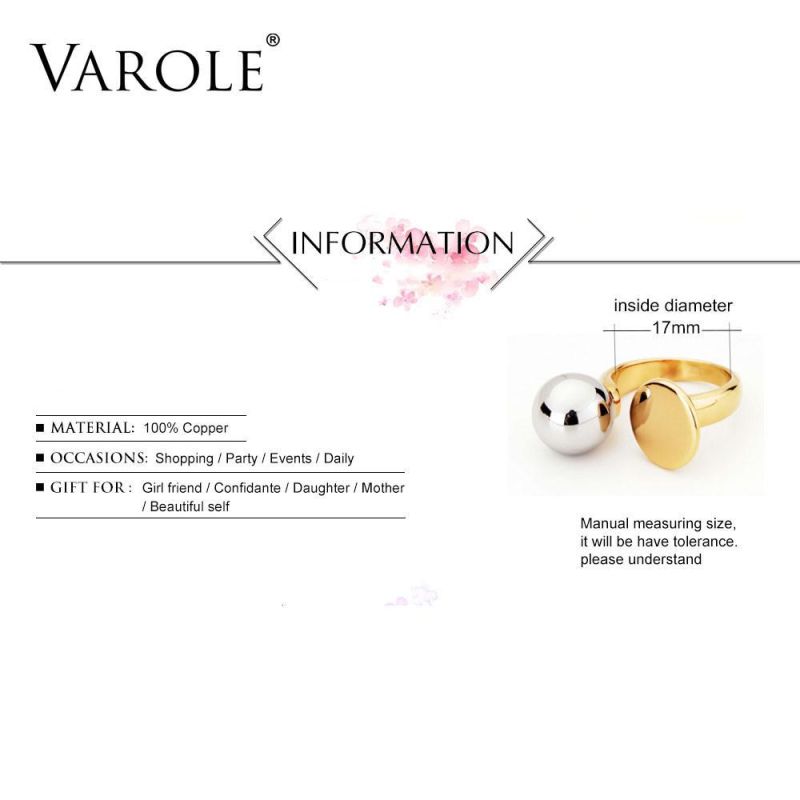 Fashion Accessories Brass Copper Wedding Jewelry Ring