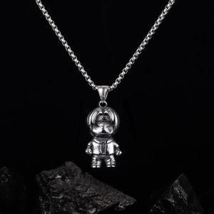 Stainless Steel Three-Dimensional Cartoon Character Pendant Necklace
