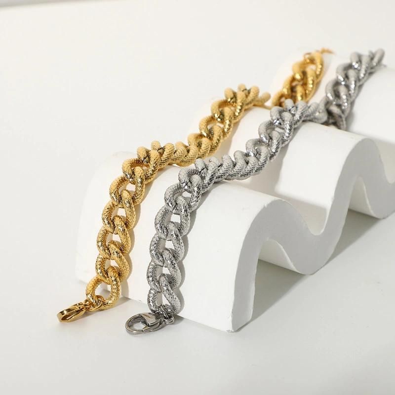 Stainless Steel Rope Link Bracelet for Mens Womens