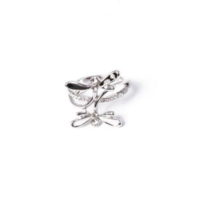 Reasonable Fashion Jewelry Dragonfly Silver Ring with Rhinestone