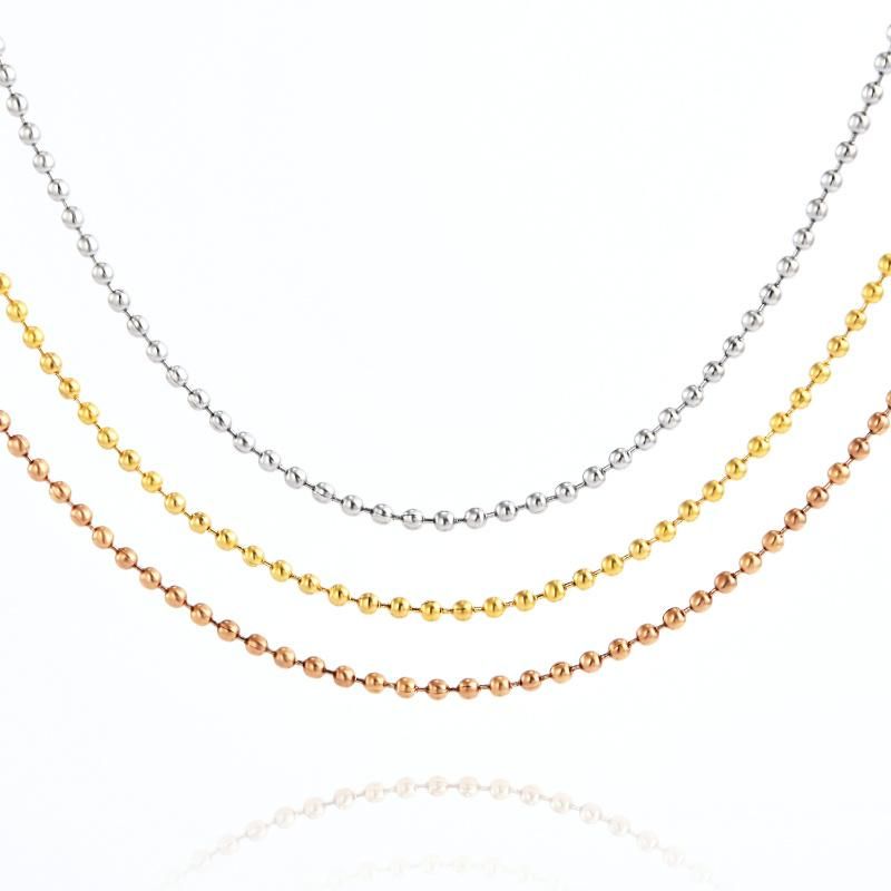 Promotional Gift Fashion Accessories Chain Gold Plated Round Bead Necklace Jewelry for Layering Necklaces Design