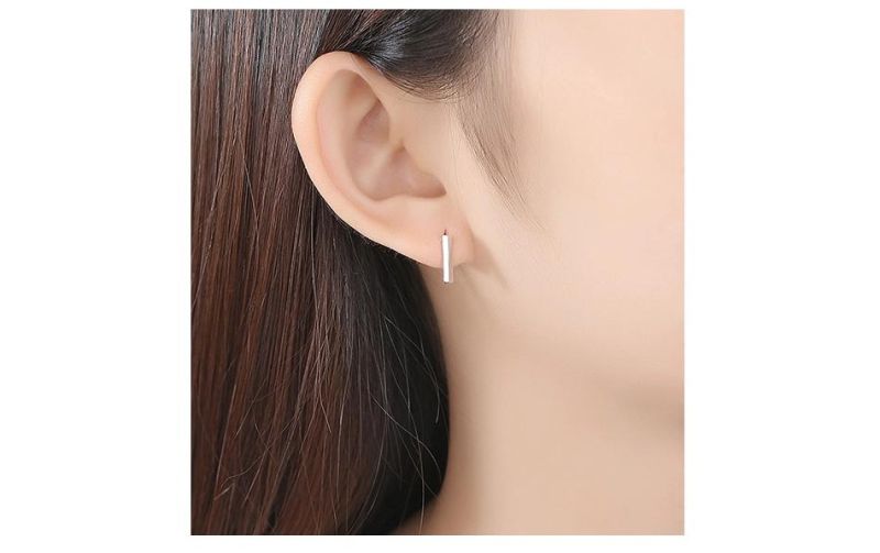 Charming Colours CZ Earrings Fashion 925 Silver Minimalist Ear Studs