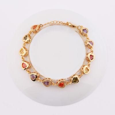 New Design Fashion Jewelry 18K Gold Color Charm Bracelet for Party