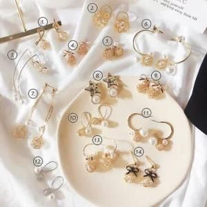 Hot Selling Good Price Factory Price Ladies Silver Pearl Drop Earrings for Women 2021 Butterfly Packaging Jewelry Earrings