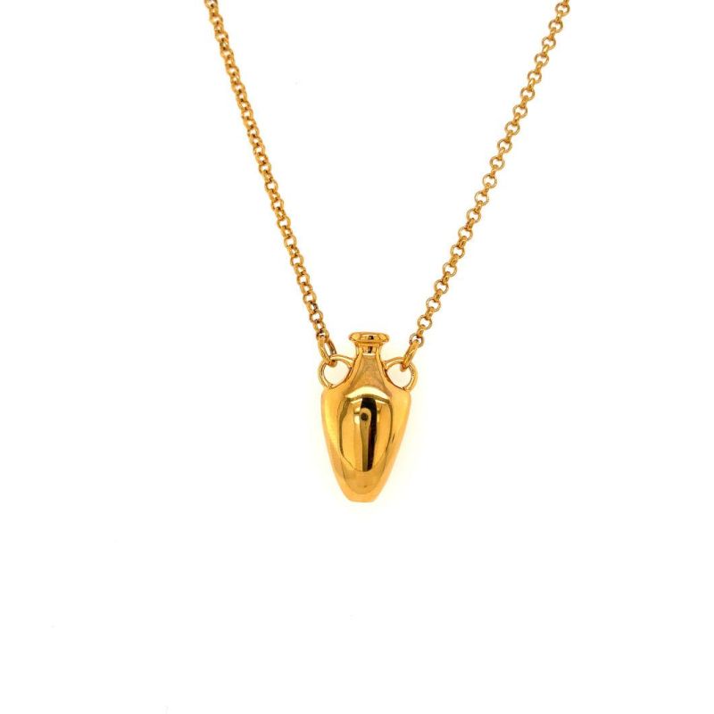 Minimalist Jewelry Gold Chain Greek Vase Necklace