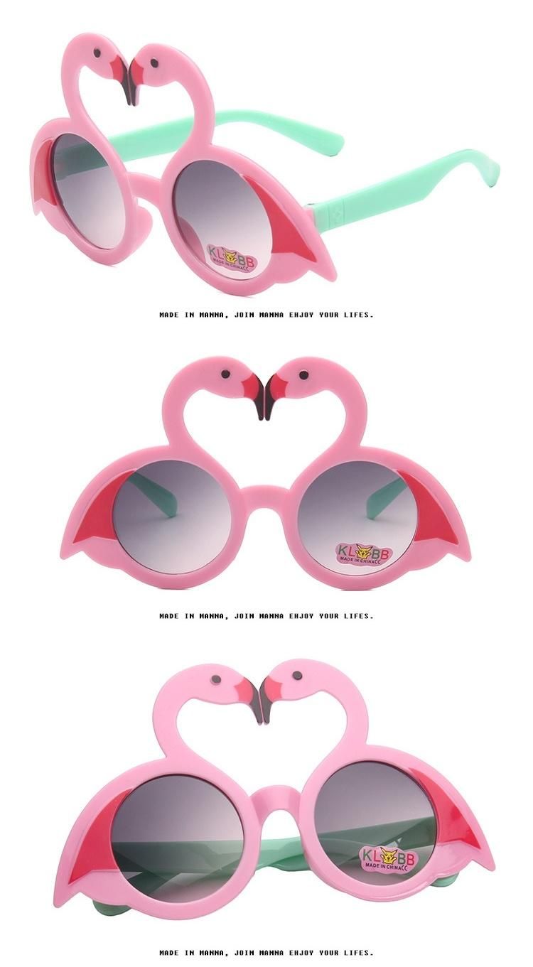 Fashion Design Flamingo Shape Children Party Sunglasses