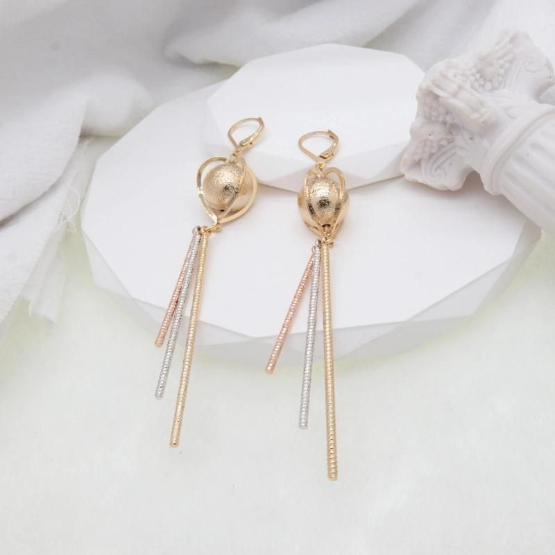 Gold-Plated Fashion Jewelry Aretes Largos Wholesale Earrings