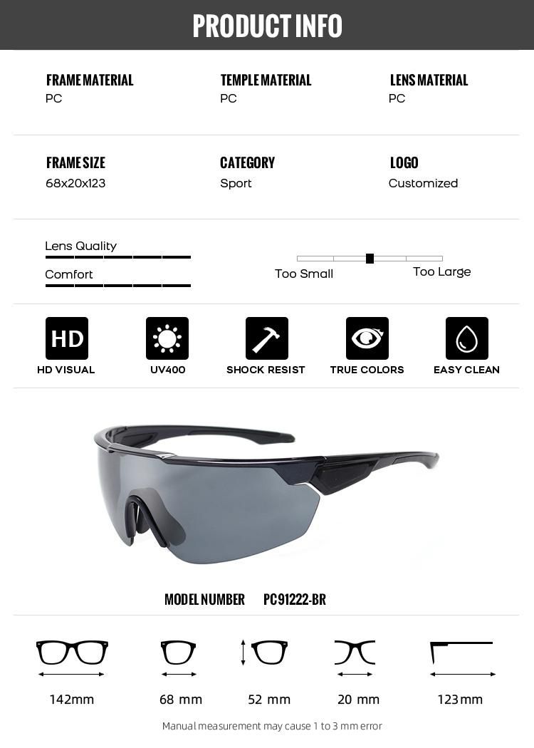 2022 Newest Fashion High Quality Men Outdoor Driving Cycling Polarized Sport Sunglasses
