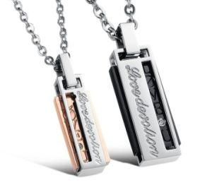New Fashion Necklaces Pendant Jewelry Titanium Steel Lovers Couples Necklace Stainless Steel Pendant