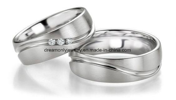 Personalized Stainless Steel Silver Wedding Engagement Band Couple Rings