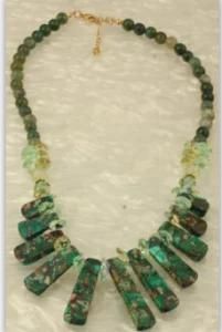 Fashion Necklace Jewelry, Colorful Natural Stone Necklace