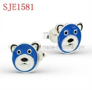 Cute Bear Design 316L Stainless Steel Earrings (SJE1581)