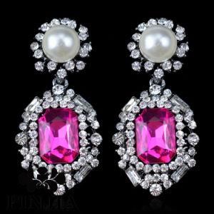 Crystal Pearl Earring Costume Imitation Fashion Jewelry