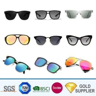 High Quality Bulk Cheap Custom Make Your Own Trendy Unisex Foldable Visor Recycled Frameless Promotion Sunglasses with Packing Boxes