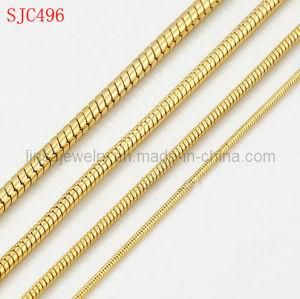 Gold Plated 316L Stainless Steel Snake Chain (SJC496)