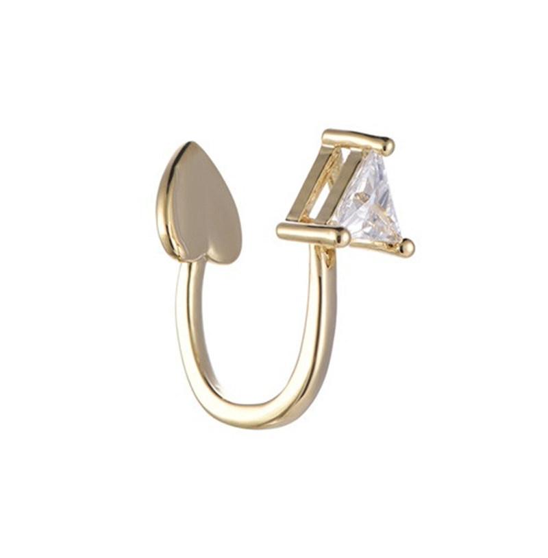 925 Silver Single Earring with Gold Plating